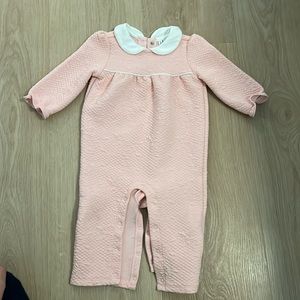 Janie and Jack Pink Quilted Bodysuit